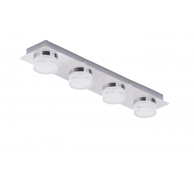 Spa Lighting SPA-31737-CHR Amalfi IP44 20w LED 4000k (Cool White) 4 Light Bar Light in a Chrome Finish
