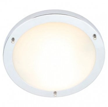 SPA-34047-CHR Delphi Large IP44 18w LED 4000k (Cool White) Flush Light in a Chrome Finish