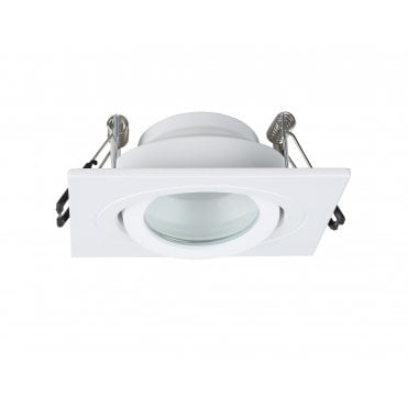 SPA-35724-MWHT Cali IP65 Square Tiltable Downlight in a Matt White Finish