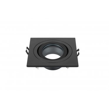 SPA-35725-MBLK Cali IP65 Square Tiltable Downlight in a Matt Black Finish