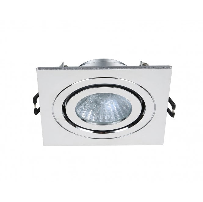 Spa Lighting SPA-35727-CHR Cali IP65 Square Tiltable Downlight in a Chrome Finish