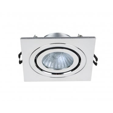 SPA-35727-CHR Cali IP65 Square Tiltable Downlight in a Chrome Finish