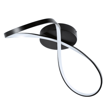 SPA-36130-MBLK Dafni 32w IP44 4000k (Cool White) LED Flush Ceiling Light in a Matt Black Finish
