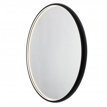 SPA-44397 Roc 32w IP44 LED 4000k (Cool White) Illuminated Circular Bathroom Mirror in a Black Finish