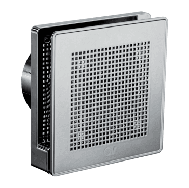 11319 4"/100mm Evo Gold Axial Quiet Bathroom Extractor Fan with Timer in Silver
