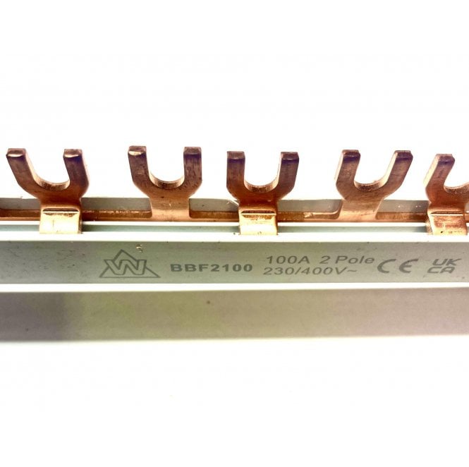 Whitecliffe BBF2100 2 Pole 100A Forked Busbar