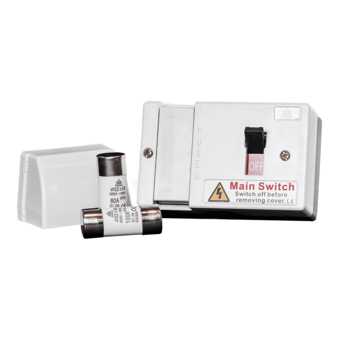 Whitecliffe WFIS100 Insulated Main Switch Fuse with 80A and 100A Fuses