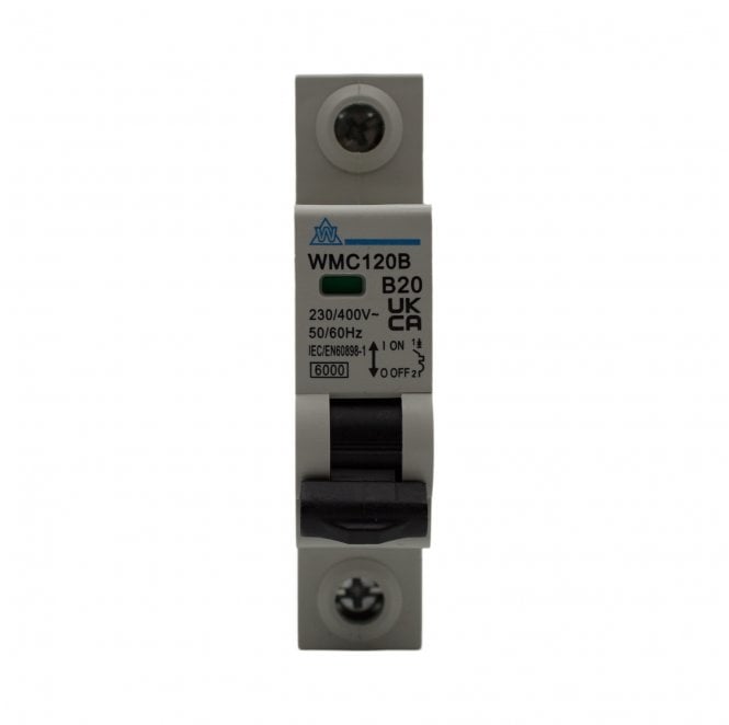 Whitecliffe WMC120B 20A Type B Miniature Circuit Breaker (MCB)