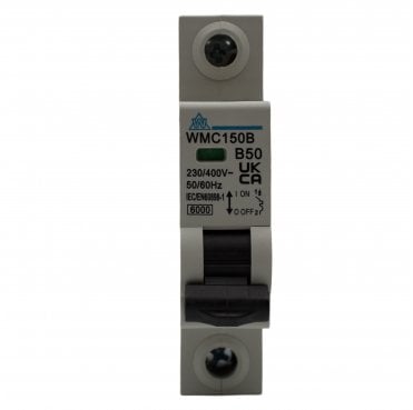 WMC150B 50A Type B Miniature Circuit Breaker (MCB)