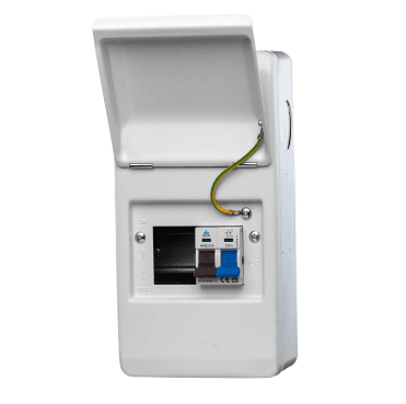 WME04/MS100 4 Way Metal Consumer Unit with 100A Main Switch - 2 Usable Ways