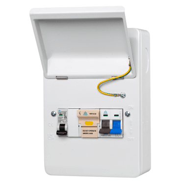 WME06-SOL Solar 6 Way Metal Consumer Unit with 100A Main Switch, 22x58 Fuse Holder and MCB