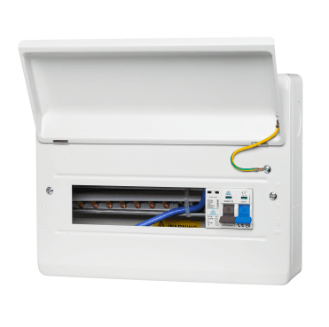 WME12/SP 12 Way Metal Consumer Unit with 100A Main Switch and Surge Protection Device (SPD) - 9 Usable Ways