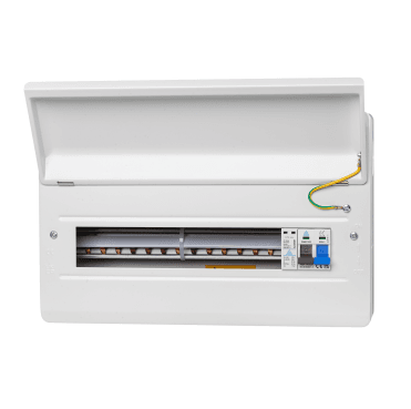 WME16/SP 16 Way Metal Consumer Unit with 100A Main Switch and Surge Protection Device (SPD) - 13 Usable Ways