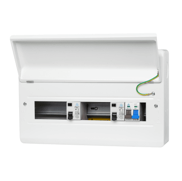WME1663TR 16 Module Metal Consumer Unit with 100A Main Switch, 2x 63A RCD - 10 Usable Ways
