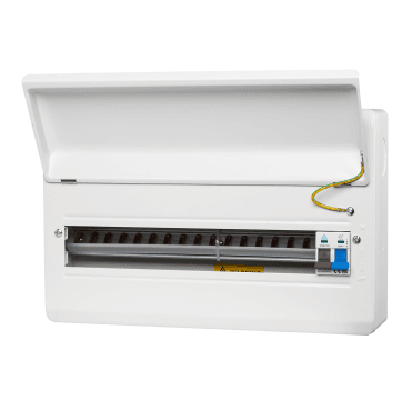 WME18/MS100 18 Way Metal Consumer Unit with 100A Main Switch - 16 Usable Ways