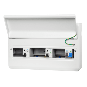 WME18100TR 18 Module Metal Consumer Unit with 100A Main Switch, 2x 100A RCD - 12 Usable Ways