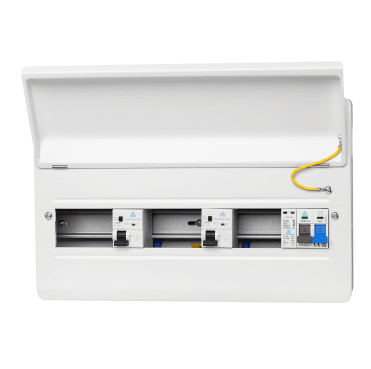 WME1880TR/SP 18 Module Metal Consumer Unit with 100A Main Switch, 2x 80A RCD and Surge Protection Device (SPD) - 10 Usable Ways