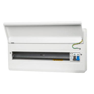 WME22/SP 22 Way Metal Consumer Unit with 100A Main Switch and Surge Protection Device (SPD) - 19 Usable Ways