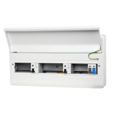 WME22100TR 22 Module Metal Consumer Unit with 100A Main Switch, 2x 100A RCD - 16 Usable Ways