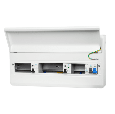 WME22100TR/SP 22 Module Metal Consumer Unit with 100A Main Switch, 2x 100A RCD and Surge Protection Device (SPD) - 14 Usable Ways