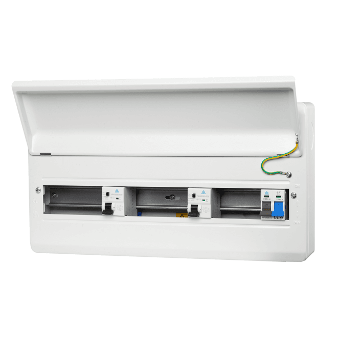 Whitecliffe WME2280TR 22 Module Metal Consumer Unit with 100A Main Switch, 2x 80A RCD - 16 Usable Ways