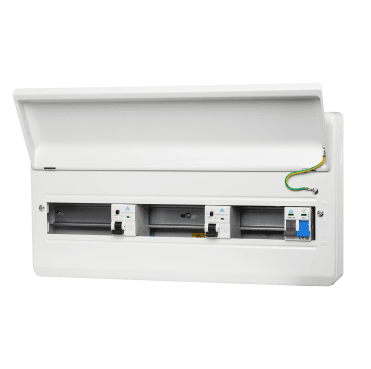 WME2280TR 22 Module Metal Consumer Unit with 100A Main Switch, 2x 80A RCD - 16 Usable Ways