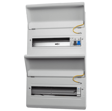 WME28/SP 28 Way Metal Consumer Unit with 100A Main Switch and Surge Protection Device (SPD) - 24 Usable Ways