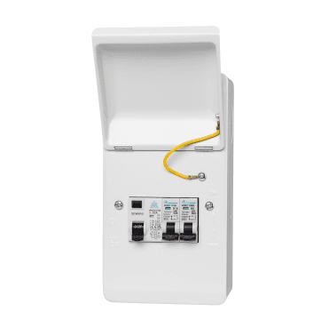 WMGU04/616 63A RCD  Metal Garage Consumer Unit with 6A and 16A MCBs