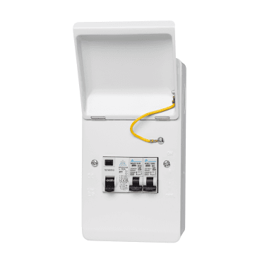 WMGU04/632 63A RCD  Metal Garage Consumer Unit with 6A and 32A MCBs