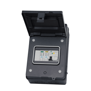 WMIP40CSP 5 Module IP65 Electric Vehicle Protection (EV) Enclosure, A Type 40A C Curve RCBO and Surge Protection Device (SPD)