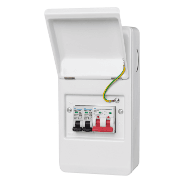 WMMS/616 100A Main Switch Metal Garage Consumer Unit with 6A and 16A MCBs