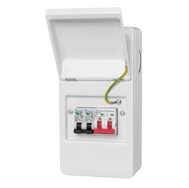 WMMS/620 100A Main Switch Metal Garage Consumer Unit with 6A and 20A MCBs