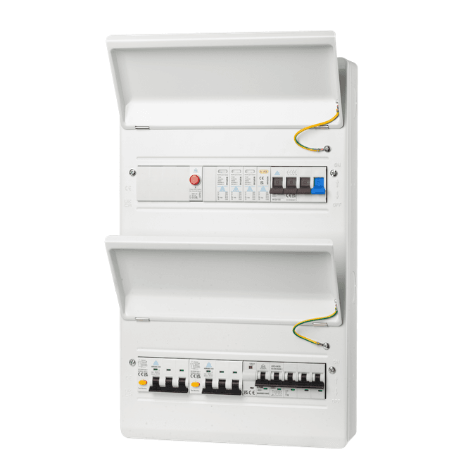 Whitecliffe WMTP28-R40CSP 3 Phase EV Distribution Board with 2x RCBO's and 1x PME Detector