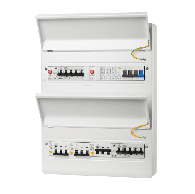 Whitecliffe WMTP36-R40CSP 3 Phase EV Distribution Board with 3x RCBO's and 2x PME Detector