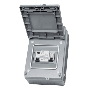 WPEVKIT63-EC IP65 Electric Vehicle (EV)/Solar Photovoltaic (PV) Protection Enclosure with 63A RCD and 40A C MCB