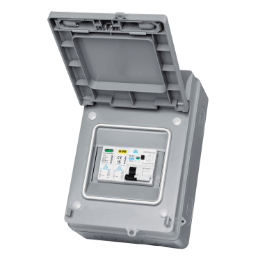 WPRC32BSP IP65 Electric Vehicle (EV)/Solar Photovoltaic (PV) Protection Enclosure, A Type 32A B Curve RCBO and Surge Protection Device (SPD)