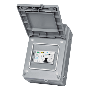 WPRC40BSP IP65 Electric Vehicle (EV)/Solar Photovoltaic (PV) Protection Enclosure, A Type 40A B Curve RCBO and Surge Protection Device (SPD)
