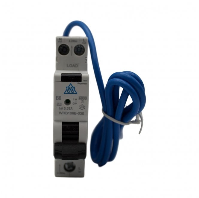 Whitecliffe WRB106B-030 6A A-Type Mini Bi-Directional Residual Current Circuit Breaker (RCBO)