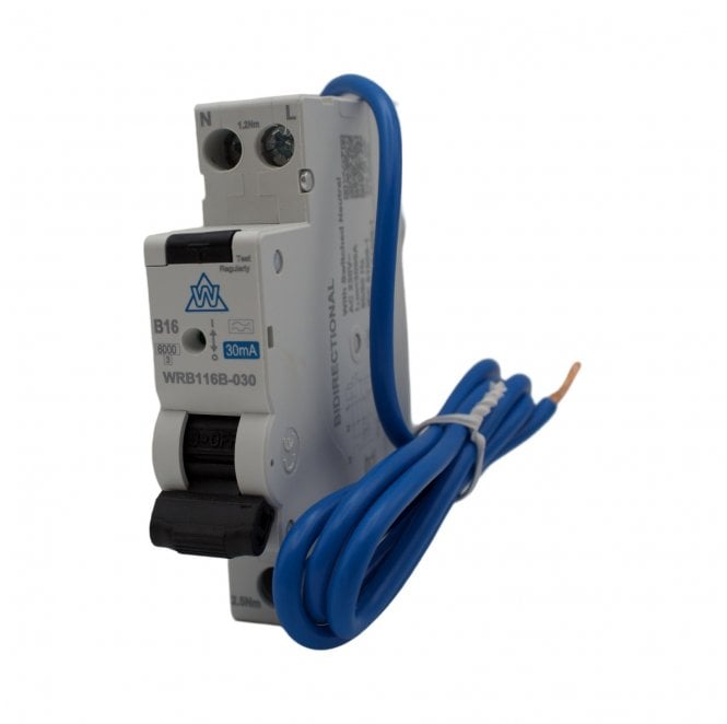 Whitecliffe WRB116B-030 16A A-Type Mini Bi-Directional Residual Current Circuit Breaker (RCBO)
