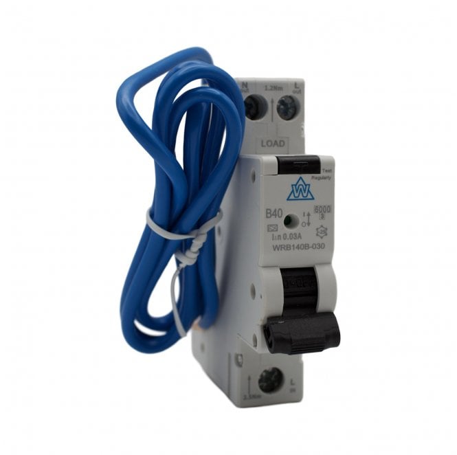 Whitecliffe WRB140B-030 40A A-Type Mini Bi-Directional Residual Current Circuit Breaker (RCBO)