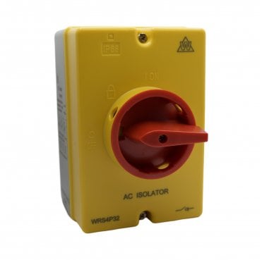 WRS4P32 4 Pole 32A AC Weatherproof Rotary Isolator Switch