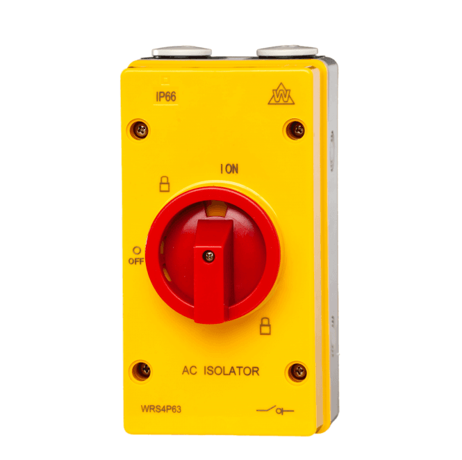 Whitecliffe WRS4P63 4 Pole 63A AC Weatherproof Rotary Isolator Switch