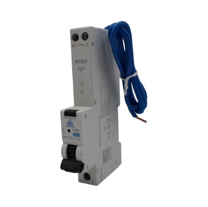 Whitecliffe WRT150C-030 50A Type C Residual Current Circuit Breaker (RCBO) for 3 Phase Distribution Boards