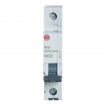 NHXLB16 16A Type B Minature Circuit Breaker (MCB)
