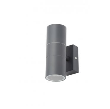 ZN-20941-ANTH-65 Leto Outdoor IP65 Up Down Wall Light in an Anthracite Finish