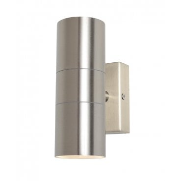 ZN-20941-SST-65 Leto Outdoor IP65 2x 7w LED Up Down Wall Light in a Stainless Steel Finish