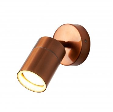 ZN-26536-COP-65 Leto Outdoor IP65 Adjustable Spotlight in a Copper Finish