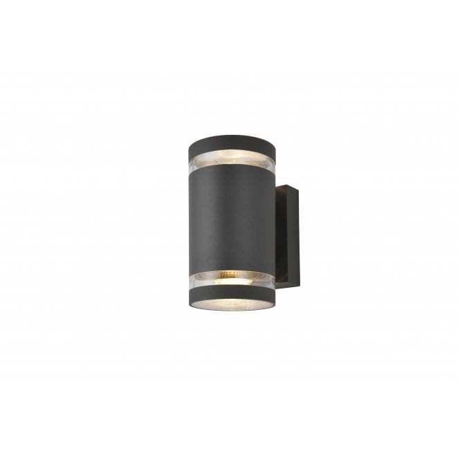 Zink ZN-29189-ATR Lens Outdoor IP44 Up Down Wall Light in an Anthracite Finish