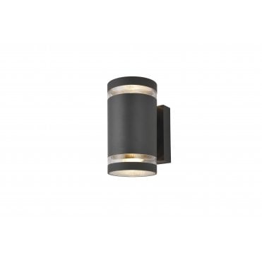 ZN-29189-ATR Lens Outdoor IP44 Up Down Wall Light in an Anthracite Finish
