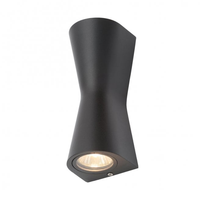 Zink ZN-29347-BLK Skye Outdoor IP44 Double Cone Up Down Wall Light in a Black Finish